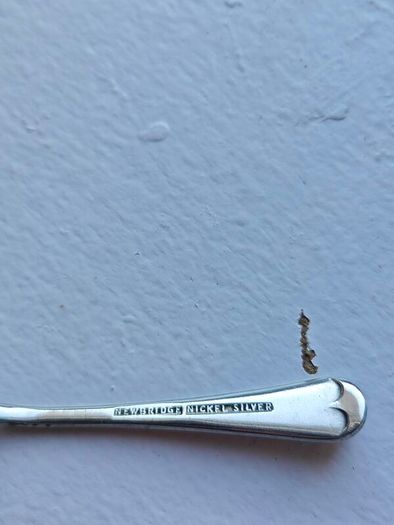 Vintage newbridge silver plate salt & pepper set (epns) with spoon