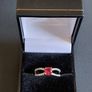 925 Ladies Sterling Silver Ruby Coloured Gemstone Ring Image 2