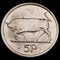 Ireland - 2000 - 5 Pence - KM.28 - Bull - UNC - [2125]