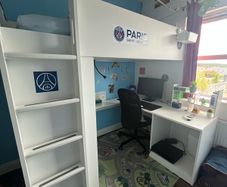 IKEA bunk bed with desk