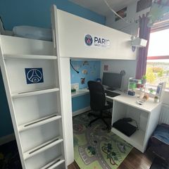 IKEA bunk bed with desk