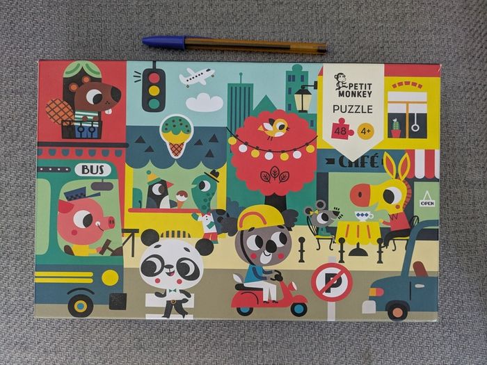 Petit Monkey jigsaw In the city age 4+