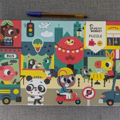 Petit Monkey jigsaw In the city age 4+