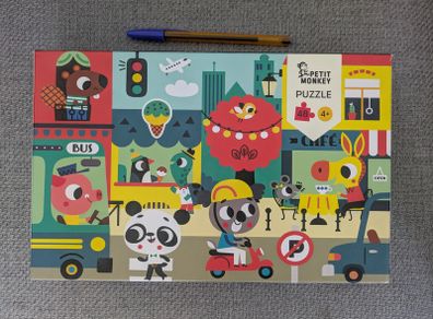 Petit Monkey jigsaw In the city age 4+