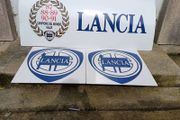 3 X Vintage Lancia Car Dealership Signs
