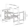 Tv Wall Mount Bracket Tilt Swivel Long Arm 37-80" Image 3