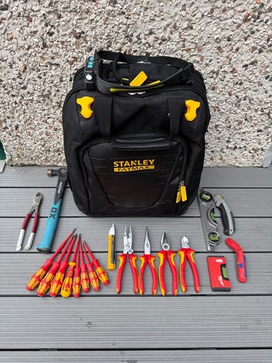 Electrician tool bag and tools