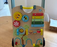 Wooden Baby Activity Walker / Push Along Walker
