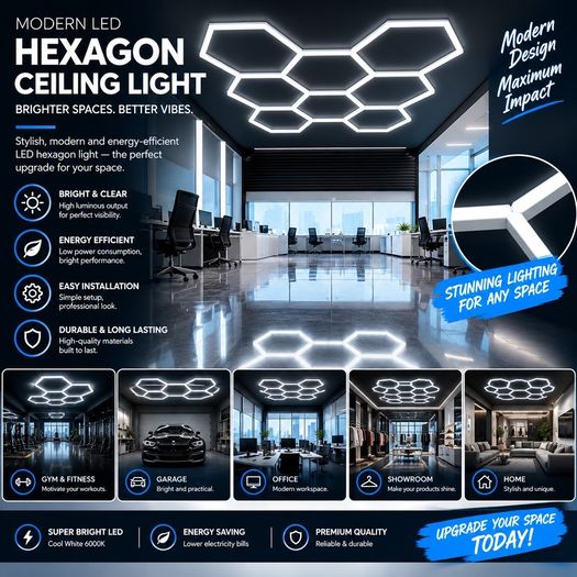 Hexagon led lights 8pcs