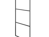 Walk-in Shower Wall with Clear ESG Glass Black 90x195 cm