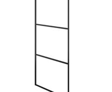 Walk-in Shower Wall with Clear ESG Glass Black 90x195 cm