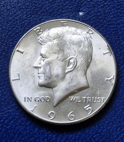 1965 United States 1/2 Half Dollar "Kennedy Half Dollar"  Silver coin