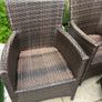 Garden Top glass table and x6 wicker chairs Image 8