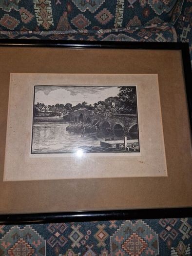 Charles Edwin Flower - Original signed woodcut
