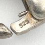 Vintage 925 Sterling Silver & Dark Brown Natural Baltic Amber Bracelet Image 5