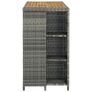 Bar Table with Storage Rack Grey 120x60x110 cm Poly Rattan Image 5