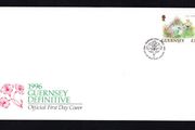 1996 Guernsey Flowers Definitive Stamps First Day Cover (FDC)
