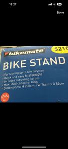 Bicycle Storage Rack for 2 bikes Reduced NEW IN BOX
