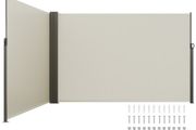 Retractable Side Awning, 79''x 236'' Outdoor Privacy Screen, 180g Polyester Water-proof Retractable Patio Screen, UV 30+ Room Divider
