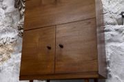 Vintage Mid-century Modern Teak Fall-front Drinks Cabinet By Avalon