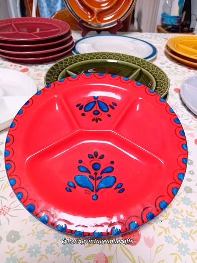 Vintage Fondue Plates