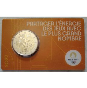 France 2 Euro Base Metals Brilliant Uncirculated Coin 2022 - Olympic Games Paris 2024 - 2 Euro Commemorative Coin