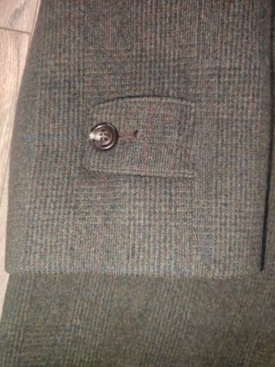 Vintage Burton Tailored Men's Lambswool Overcoat Made in England Brown