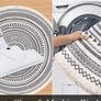 NEW Round Rug Bohemian 4FT/120cm Circle Area Rug Cotton Rug Washable Round Rug Geometric Pattern Printed Hand Woven Carpet with Tassels Image 2