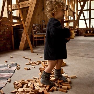 Wooden Story Natural XL Wooden Blocks in Sack, 50pcs wooden Toy