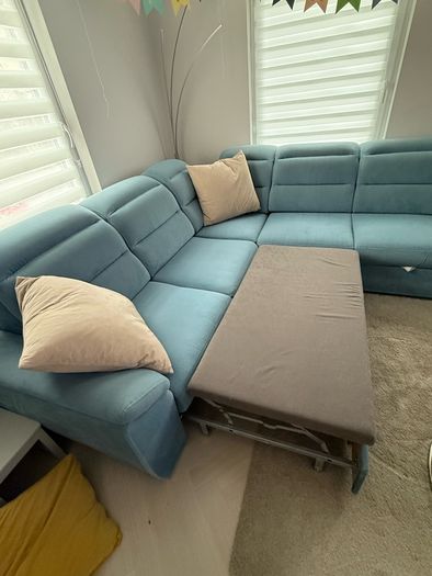 Corner sofa 2X3 with a sofa bed and storage