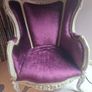 2X French Louis XV style wing-backed armchairs Image 3