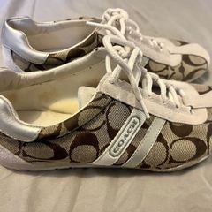 Coach Katelyn Q300 Trainer UK4.5 US6.5M white/beige suede