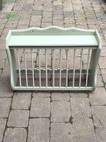 Beautiful Sage Green Wall-Mounted Plate Rack & Shelf