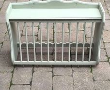 Beautiful Sage Green Wall-Mounted Plate Rack & Shelf