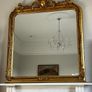 Large Ornate Gold Overmantel Mirror French Rococo Style Image 2
