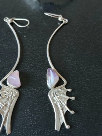 Sterling earrings and bangle set