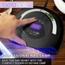 Professional LED Gel Nail Lamp for Home or Salon Use, Gel Nail Polish Dryer, 3X Faster Than Traditional UV Nail Lamp Nail Dryer Curing Lamps, 4 Time Presets, 120 W (Black) Image 3