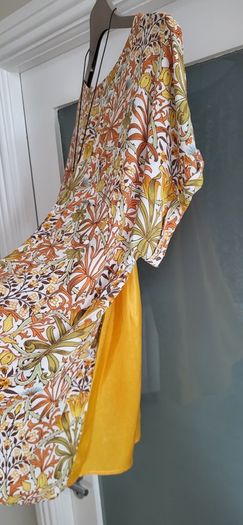 NEXT Morris & Co floral loose top with back detail Sz 10UK (Fit 10-12UK)