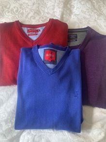 3 x quality premium cotton golf jumpers (size M) like new