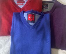3 x quality premium cotton golf jumpers (size M) like new