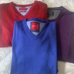3 x quality premium cotton golf jumpers (size M) like new
