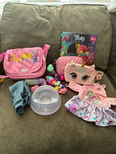 Dolls Pram + Dolls + Accessories + Dance Mat