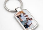 Personalised Rectangular Metal Photo Keyring