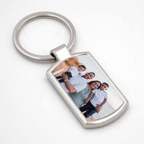 Personalised Rectangular Metal Photo Keyring