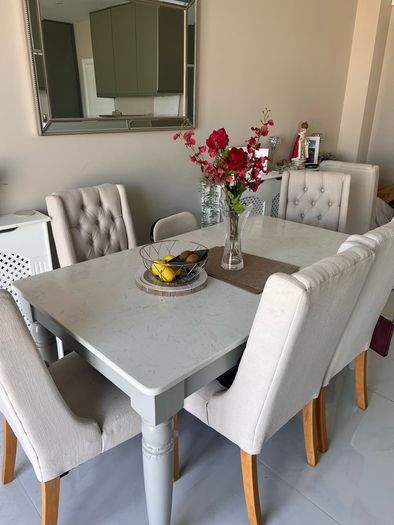 Dining table and chairs