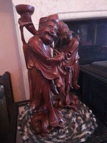 Hand Carved Asian Gentlemen