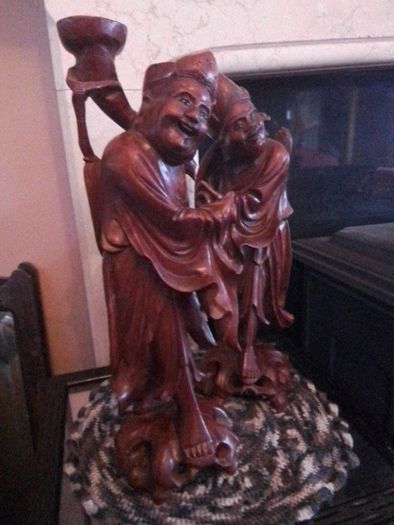 Hand Carved Asian Gentlemen