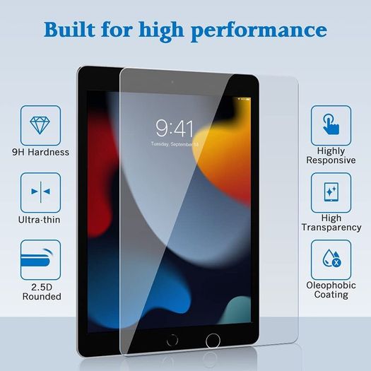 For iPad 10.2" 2021 9th Gen Tempered Glass Screen Protector Glass A2603 A2604 - FHT26IPTG