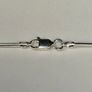 Solid Sterling Silver Snake Chain Necklace with Modernist Cross Pendant 925 Italy Image 7