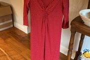 Hobbs red spot dress
